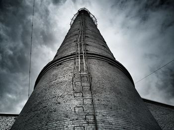 Low angle view of old building against sky