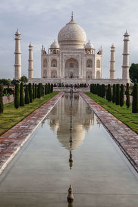 The iconic taj mahal, one of the seven wonders of the world.