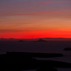 Scenic view of mountains at sunset