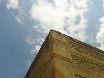 Low angle view of built structure against sky