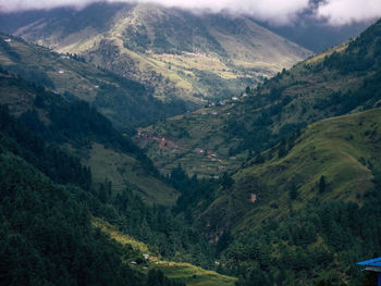 High angle view of valley