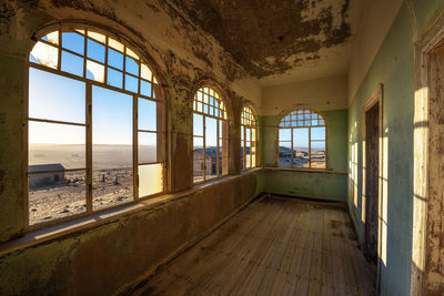 Interior of abandoned building