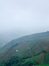 High angle view of landscape against sky