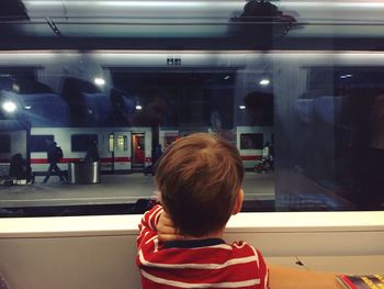 Train at subway station