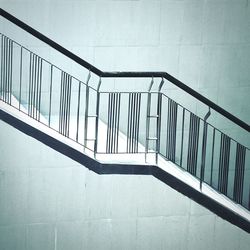 High angle view of spiral stairs