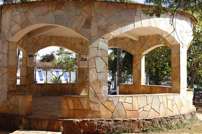 Trees in front of building