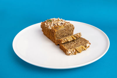 Close-up of bread in plate