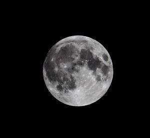 Low angle view of moon in sky