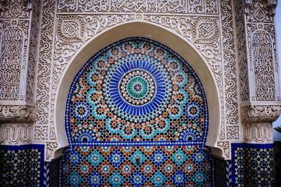 Low angle view of ornate ceiling of building