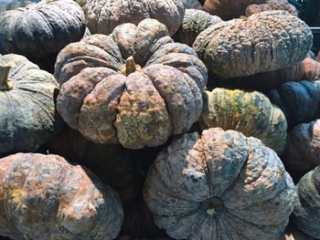 Full frame shot of pumpkins at market