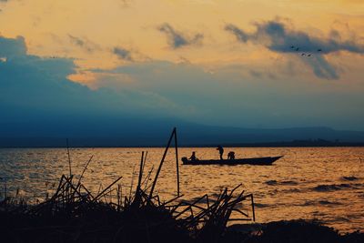 Scenic view of sea against sky during sunset, lake naivasha, kenya 