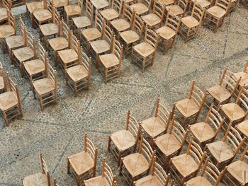 High angle view of building