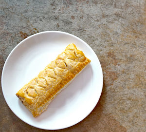 High angle view of breakfast served on plate