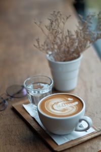 Close-up of coffee on table