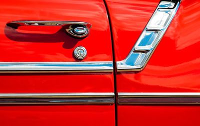 Full frame shot of red car