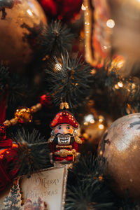 Close-up of christmas decorations