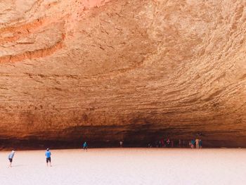 Group of people on mountain road