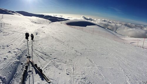 View of snow covered landscape