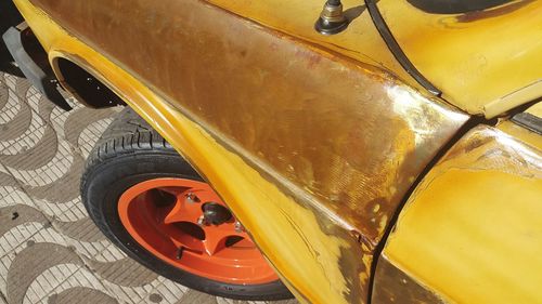 Close-up of tire