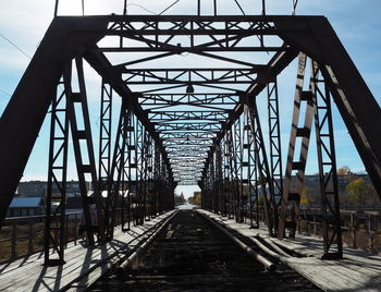 Railway bridge against sky