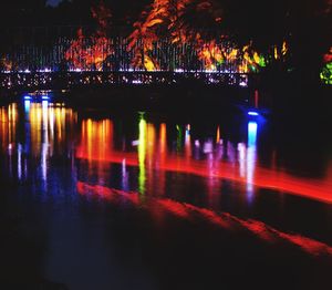 Illuminated city at night