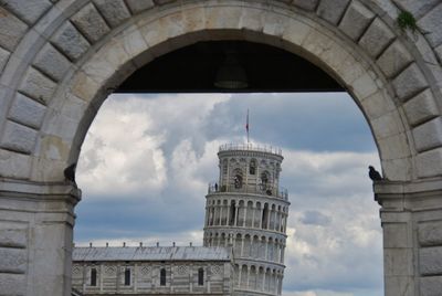 Low angle view of historic building against sky