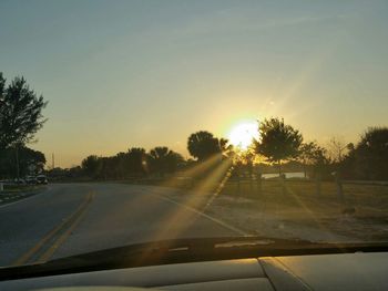 Road at sunset
