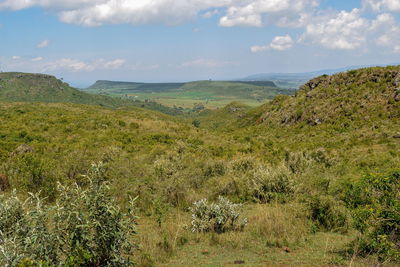 Rift valley seen from table mountain in aberdare ranges, kenya