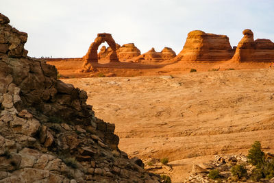 Rock formations at national park against sky