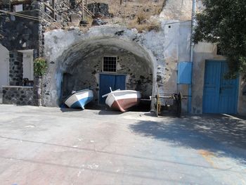 Chairs outside house