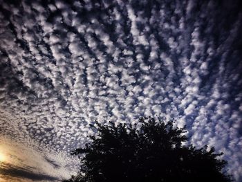 Low angle view of cloudy sky