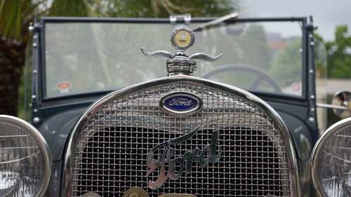 Close-up of vintage car