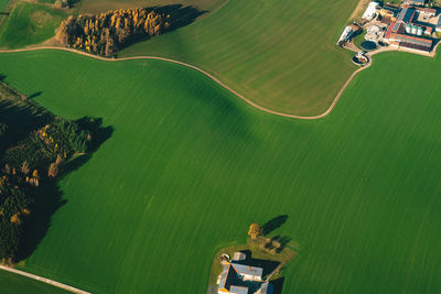 Aerial view of field