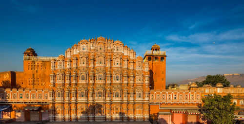 View of historical building against blue sky