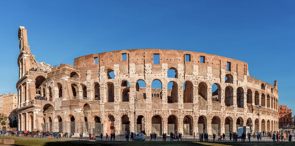 View of historical building against blue sky
