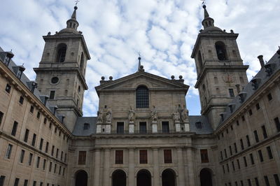 Low angle view of historic building against sky