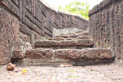 Close-up of stone wall