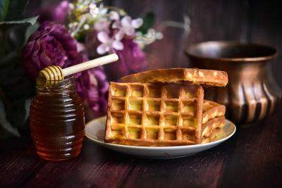 Close-up of sweet food on table