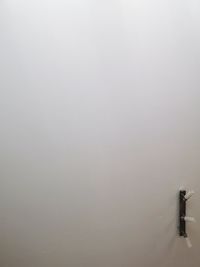 White wall in foggy weather