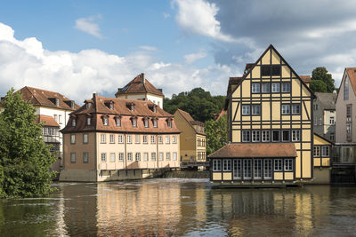 Two old half timbered houses in the center of the city of bamberg, germany