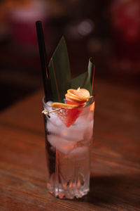 Close-up of drink on table