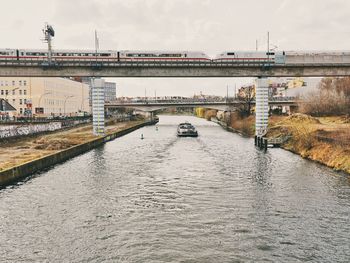 View of bridge over river