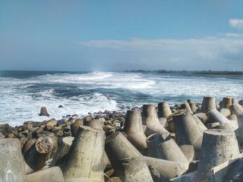 Scenic view of sea against sky