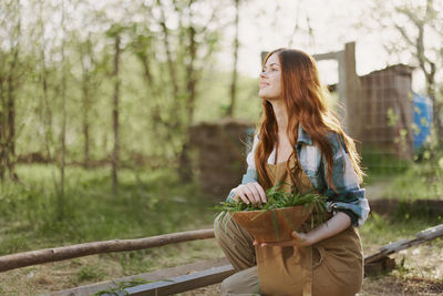 Young woman using mobile phone