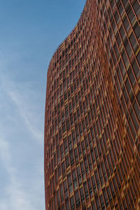 Low angle view of modern building against sky