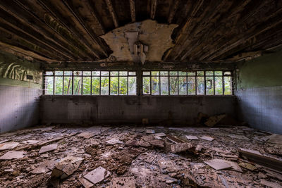 Interior of abandoned building