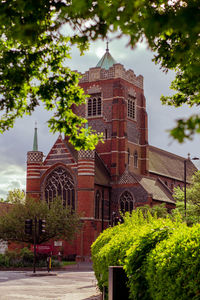 View of clock tower in city