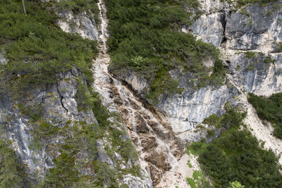 High angle view of rock formations