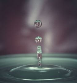 Close-up of bubbles in water