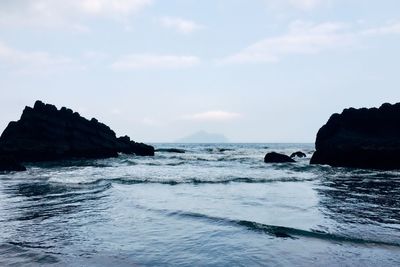 Scenic view of sea against sky